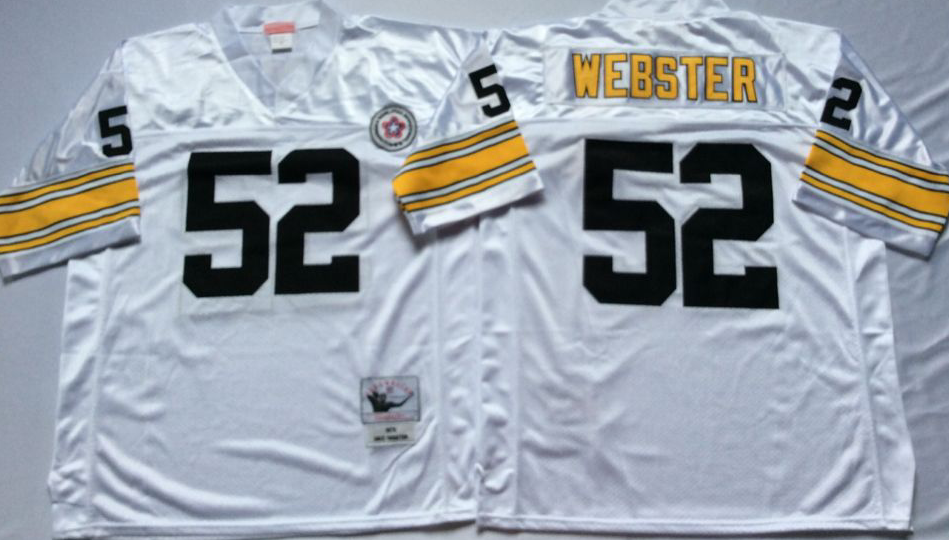 Men NFL Pittsburgh Steelers #52 Webster white Mitchell Ness jerseys->pittsburgh steelers->NFL Jersey
